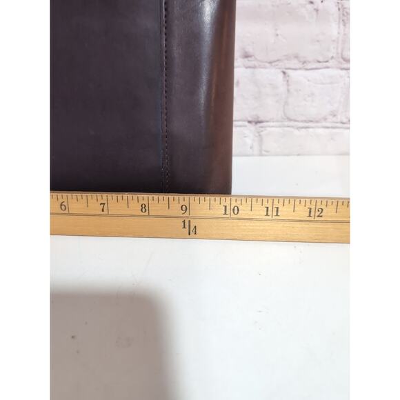 RARE Coach USA Rugby Logo Brown Leather Portfolio Notepad Holder Folio 12.5 X 10 - Picture 12 of 12